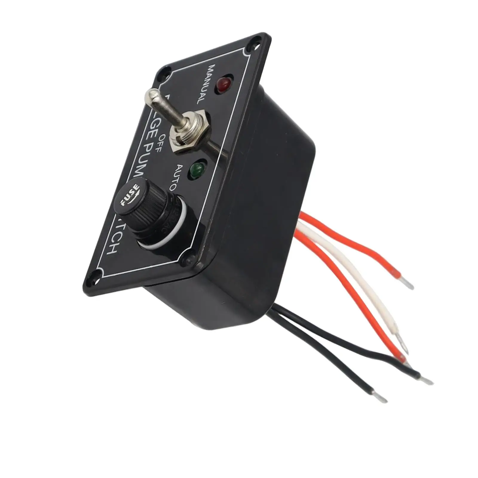 Rocker Toggle Bilge Pump Switch Panel, Fuse LED Indicator, for Marine Cars Yachts Parts.