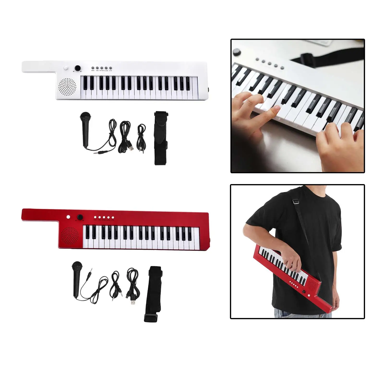 Keyboard Piano Multifunctional Microphone Portable for Party Beginner Show