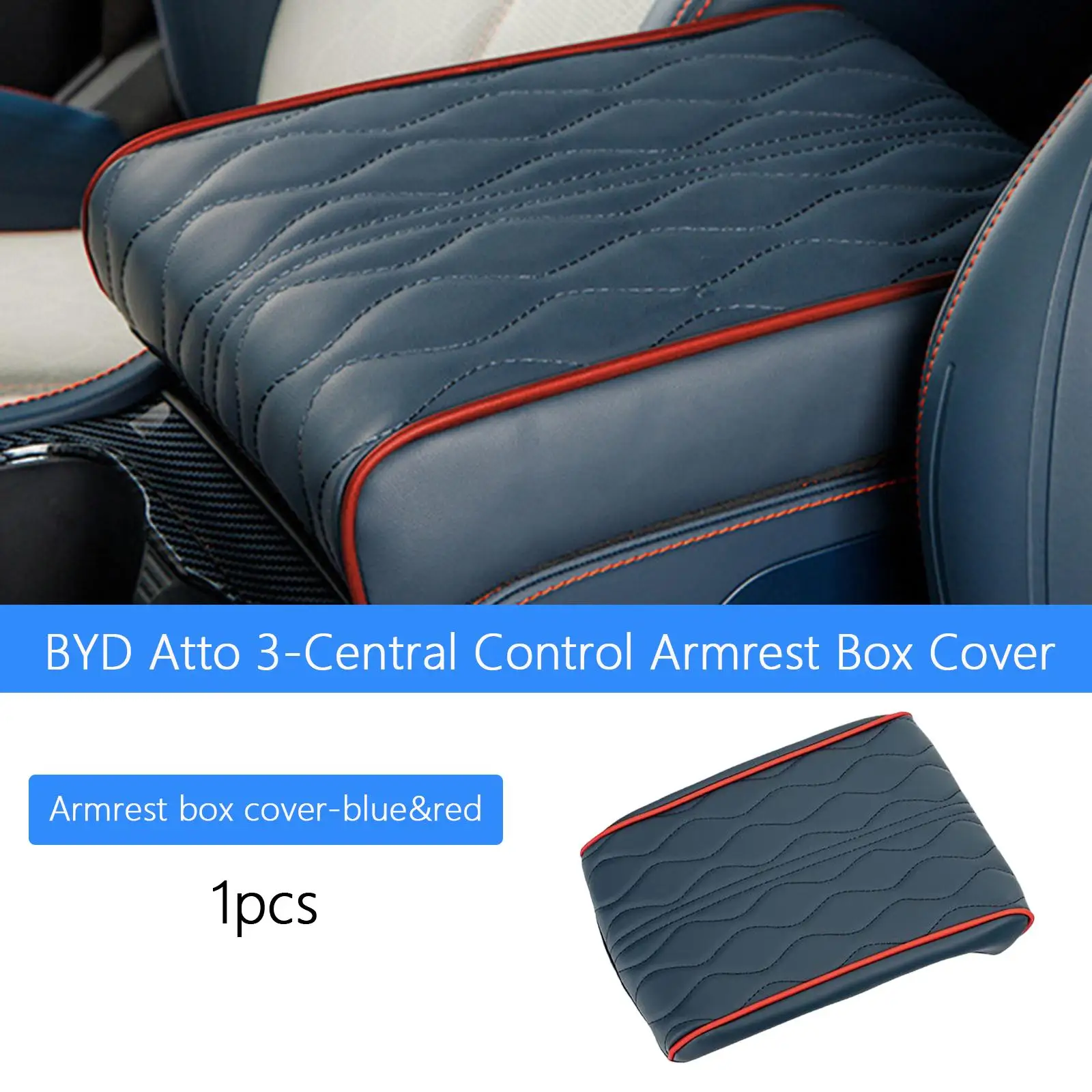 Car Armrest Cushion Cover Pad Decor Parts Protector for Byd Atto 3