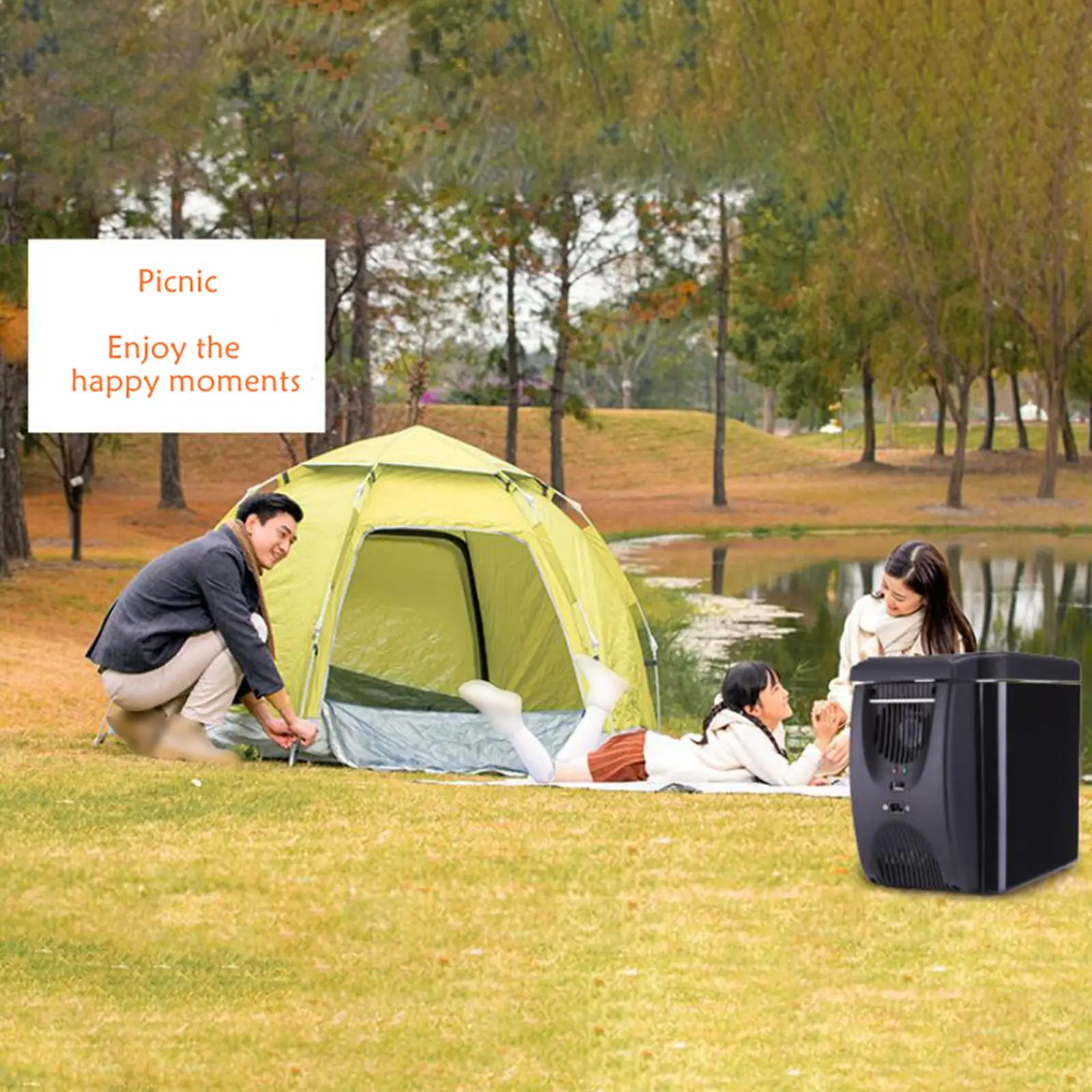 Portable Mini Fridge Warmer Cooler Low Noize Dual Using 12V 6L Small Refrigerator for Travel Outdoor Camping Cosmetics Food