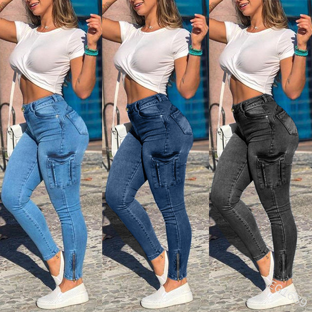 Zipper Silm Soild Fashion Pocket Leather Pants For Women Clothes Hip Wrap  Mid Waist Sexy Trousers Streetwear Pantalones De Mujer - Pants & Capris -  AliExpress