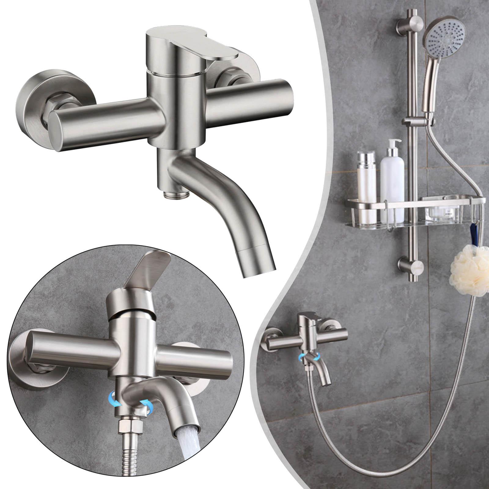 Stainless Steel Shower Mixer Faucet Bathroom Fixtures Bath Tub Mixing Valve