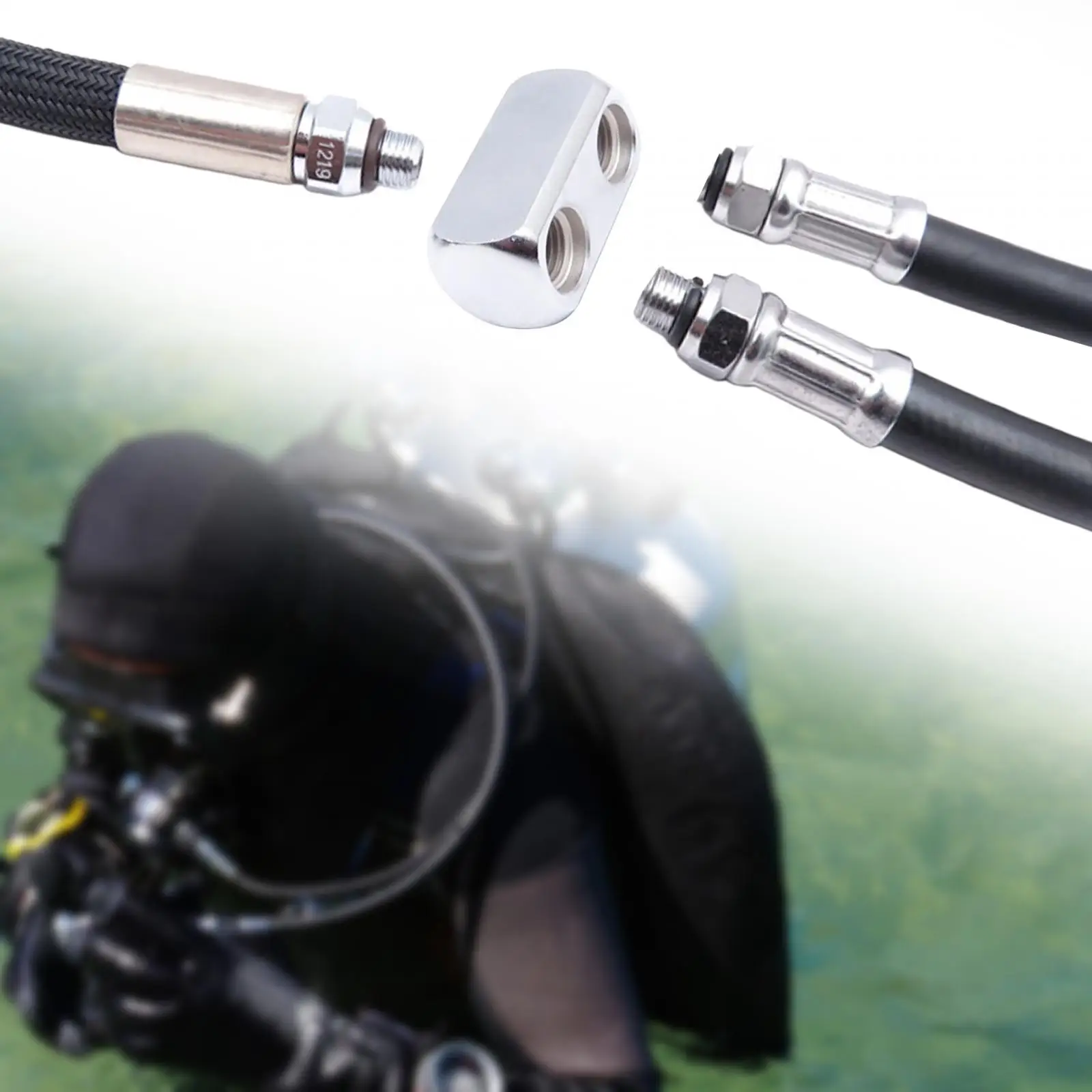 Scuba Diving Dive Regulator Adapter Water Sports Wear Resistant Brass Converter Dive Snorkeling Underwater Equipment Accessories