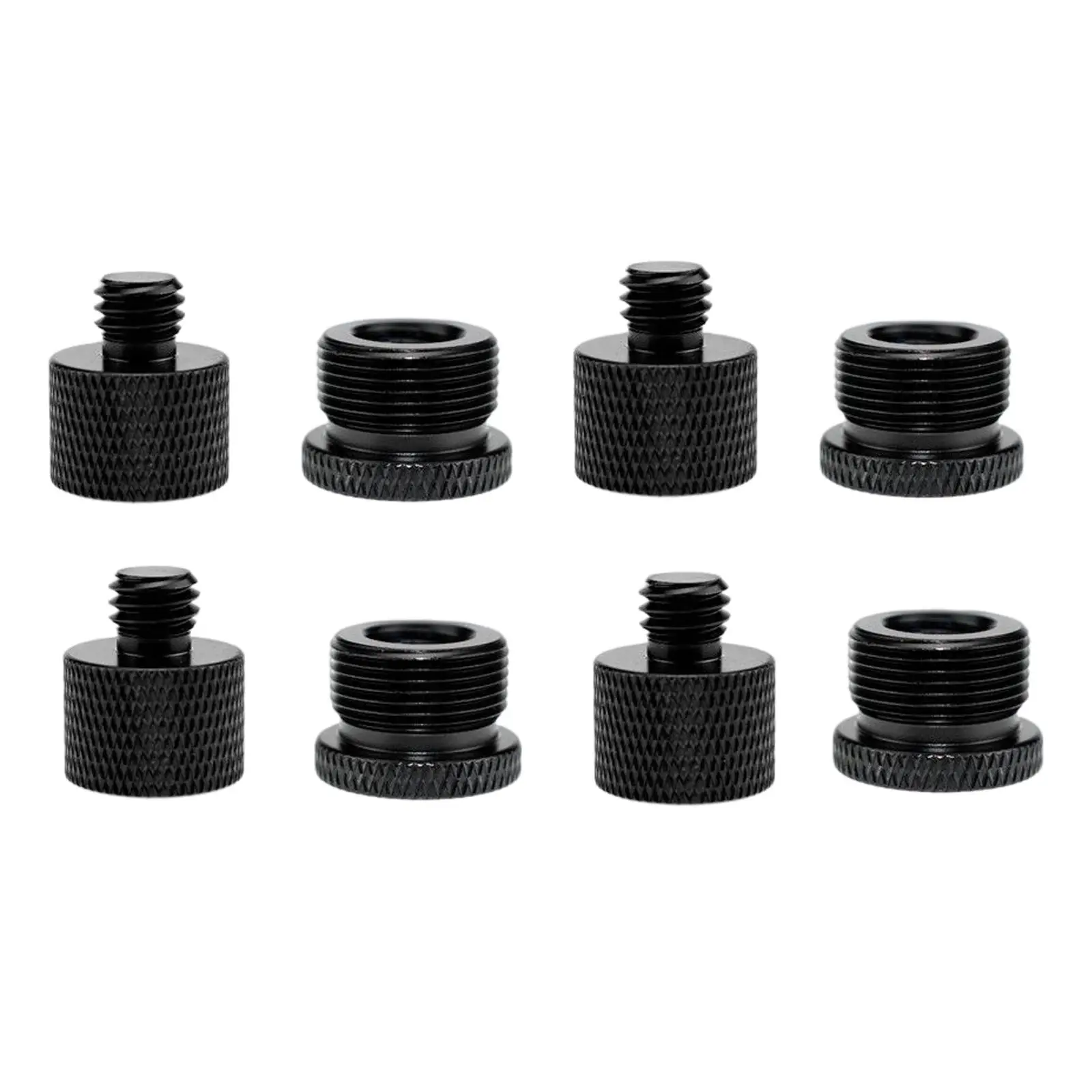 8 Pieces Mic Thread Adapter Set Screw Adapter Thread Mic Stand Adapter for Microphone Stand