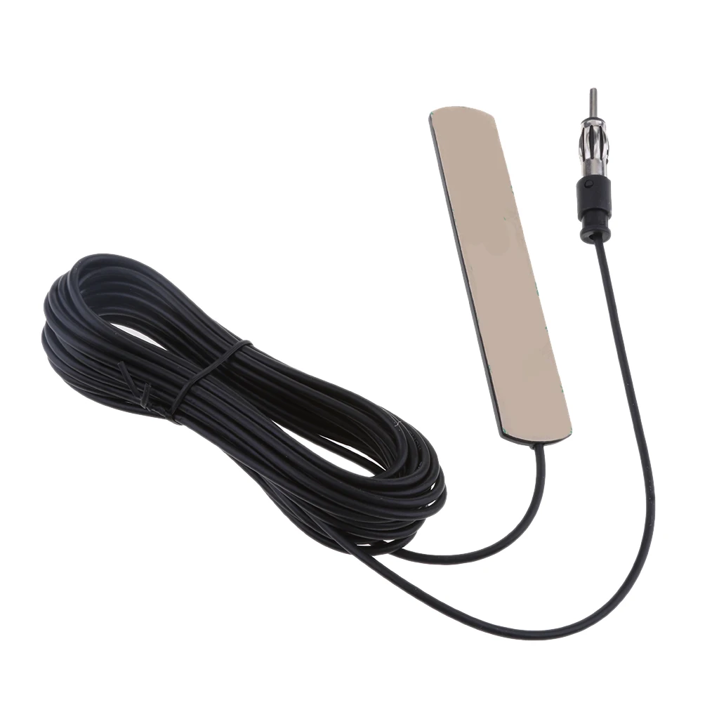 Car Radio Patch Antenna Black 5M Stability Signal Cable For Car Radio