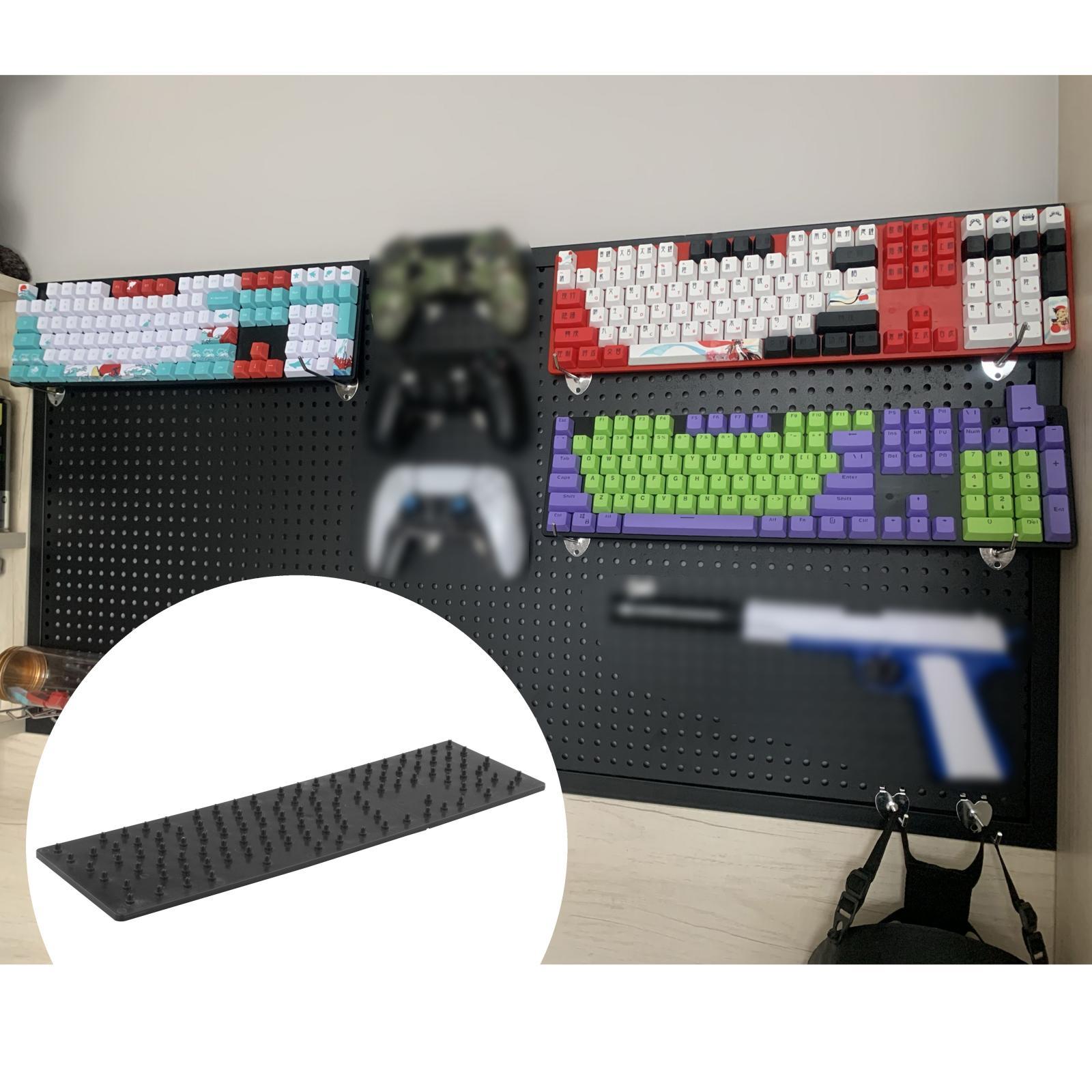 Plastic Keycap Storage Box Display Board, for Keycaps Collection, Keyboard Set Organizer, Dustproof Durable - Black 