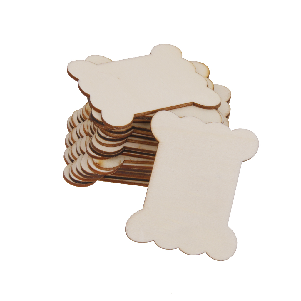 20Pcs Wood Flat Spool Bobbins Sewing Findings Ribbon Tthread Reel Organizer