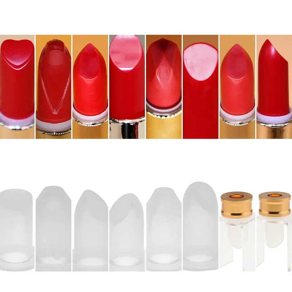 Set of 3pcs Silicone Lipstick Aluminum Mould Holder Stand Lip DIY Mould Crafts Tool 12.1mm Tube