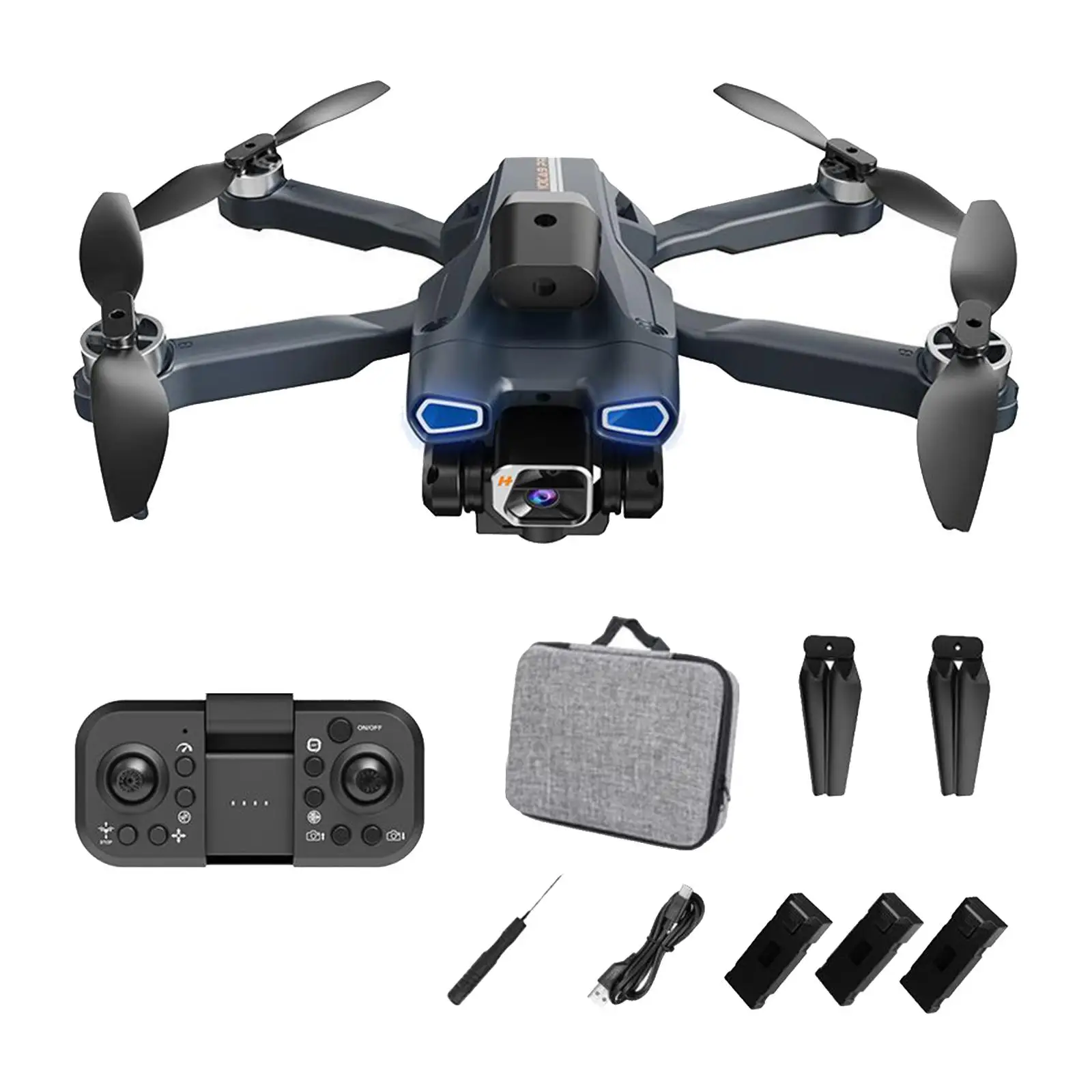 Foldable Drone with Camera for Kids Adults 6 Axis Gyroscope Gesture Photo 100M Remote Distance Lightweight Small Quadcopter Toy