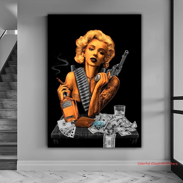 Wall Decor, Original Marilyn Monroe Tattoo Print