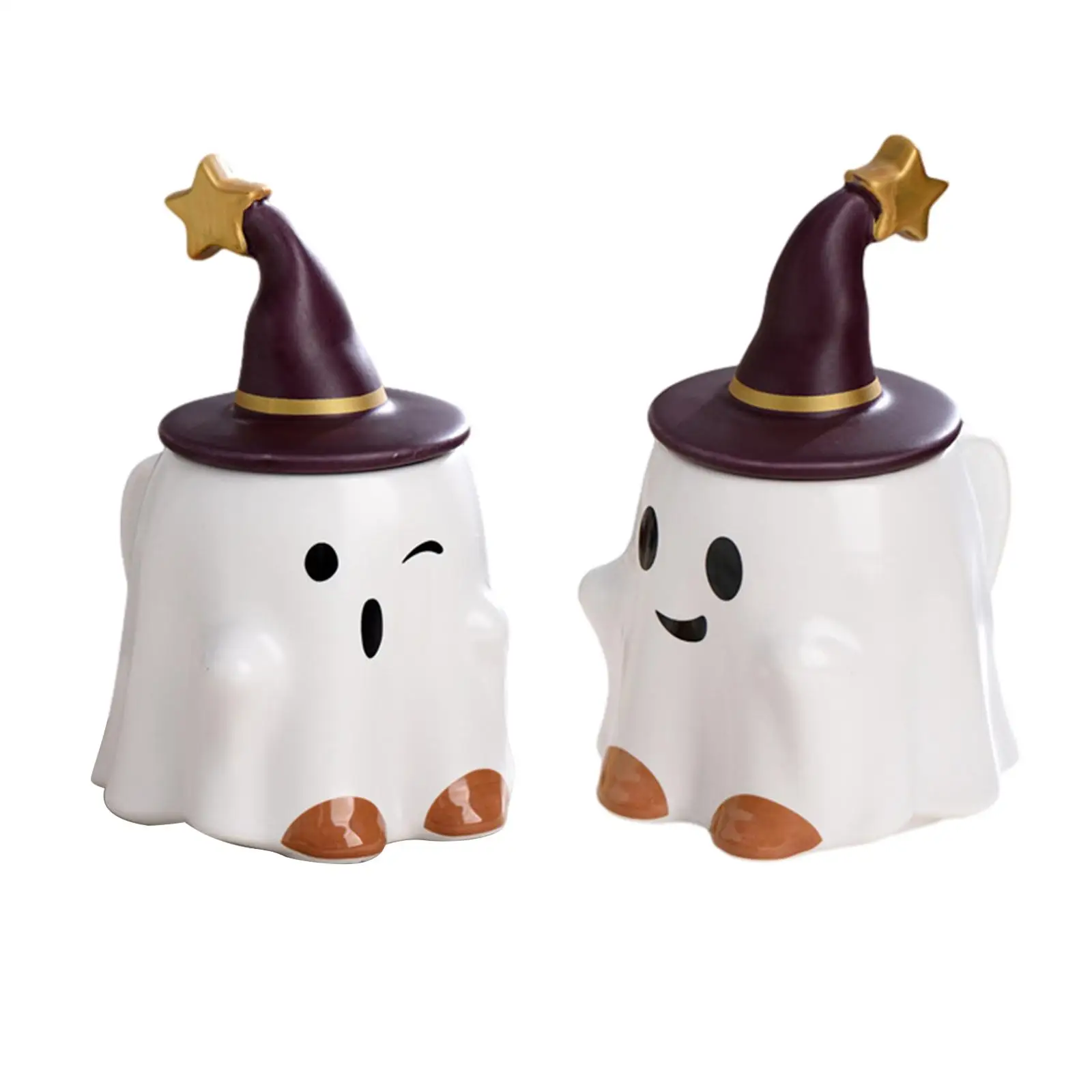 Halloween Ghost Mug Desktop Ceramic Coffee Ghost Mug for Birthday Festival Halloween Decor Fall Party Valentine` S Day Gifts