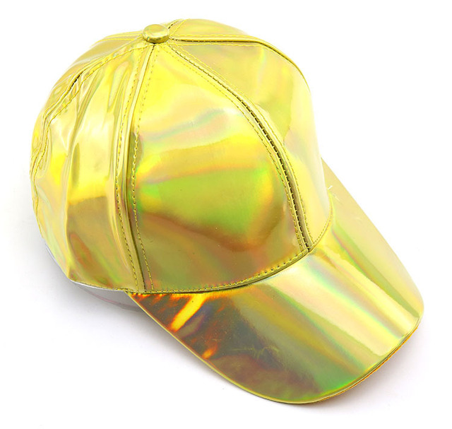 Laser Holographic Faux Leather Baseball Cap 22