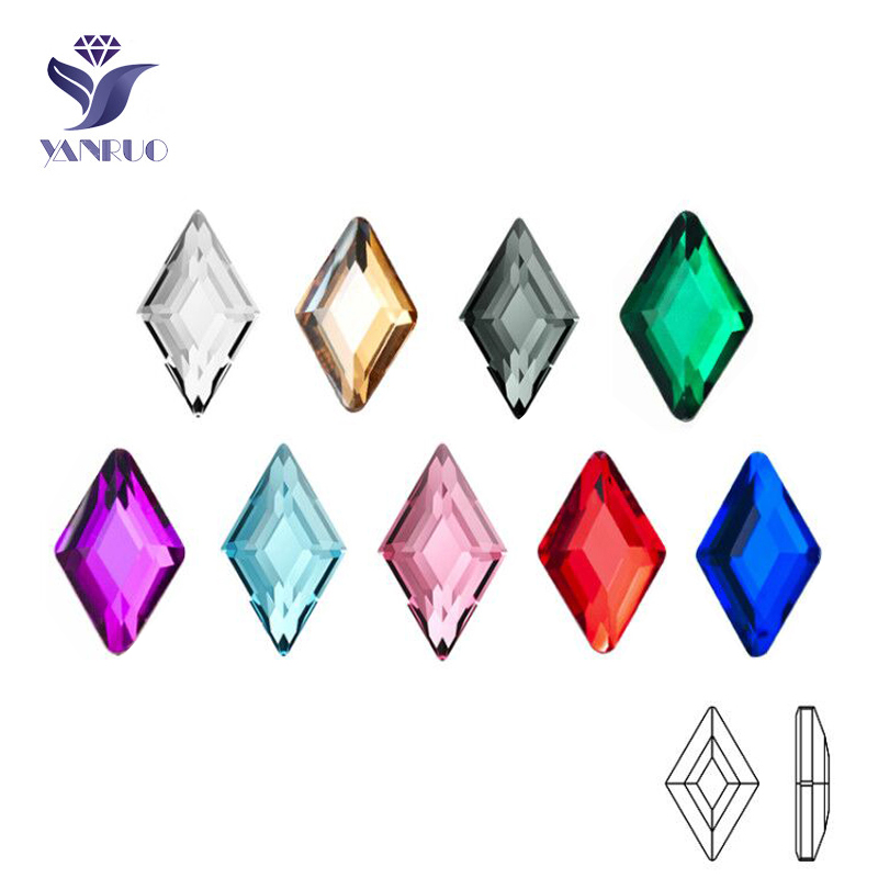 Best of YanRuo 20pcs Rhombus Multicolor Flatback Crystal Rhinestones 3D Design Glass Strass Glitter Accessories For Nail Art Decorations Reviews & Tips