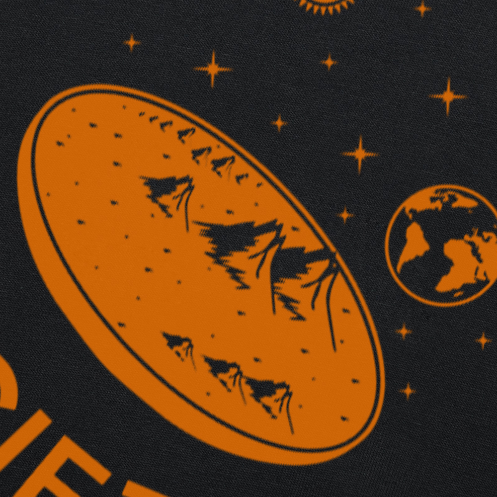 Lustige flache Mars Gesellschaft flache Erde T-Shirts Männer reine Baumwolle T-Shirt Mitglieder um den Globus Kurzarm T-Shirt Original – Detail 5