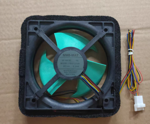 Panasonic Refrigerator Cooling Fan NMB-MAT FBA11J14V DC14 0.24A Silent Fan 4-wire