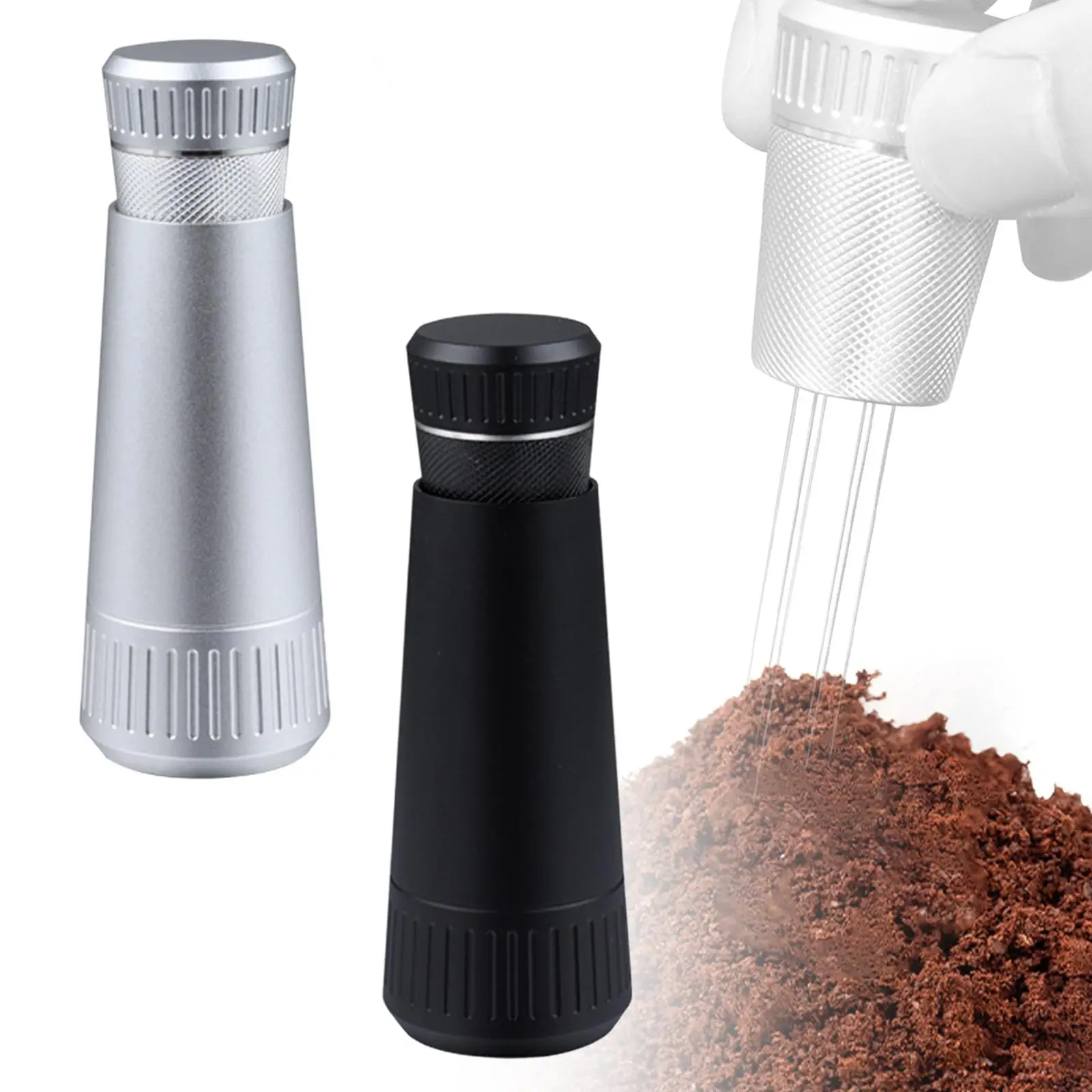 Multipurpose Coffee Stirrer Tool Espresso Stirring Distributor 6 Detachable Pins Gadget Sturdy Manual Stainless Steel
