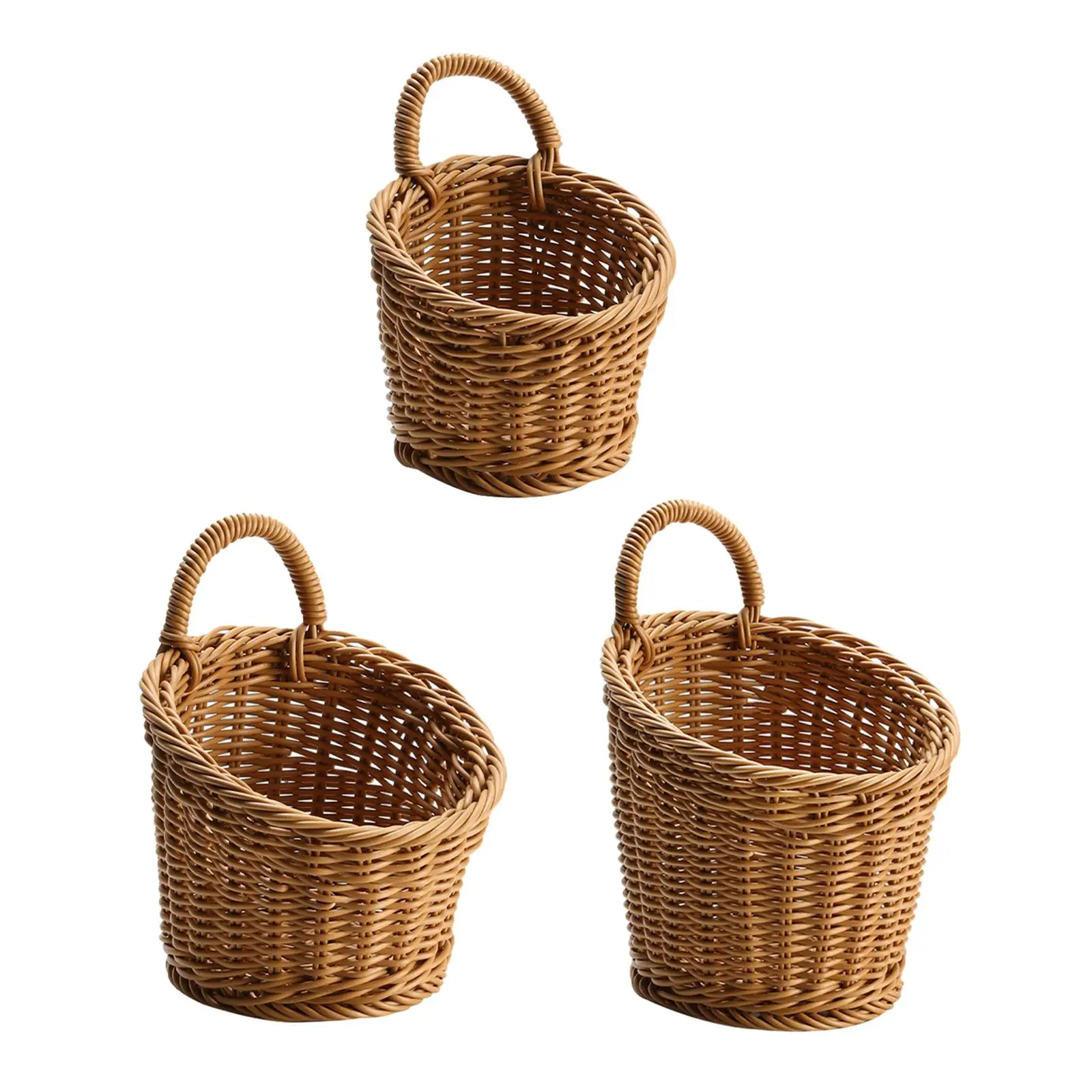 Wall Hanging Baskets Decorative Basket Hanging Wall Fruit Vegetable Baskets for Vegetables Garlic Magazines Toys Farmhouse