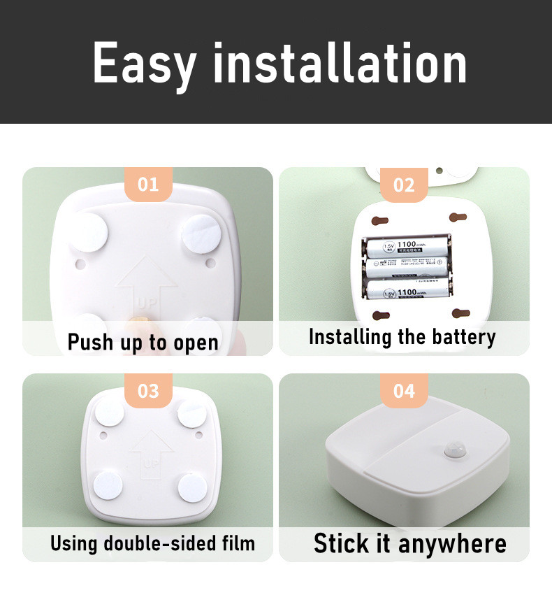 LED Night Light Cabinet Lights Smart Motion Sensor Light Wall Lamp for Home Aisle WC Hallway Stair Kitchen Bedroom Night Lamp