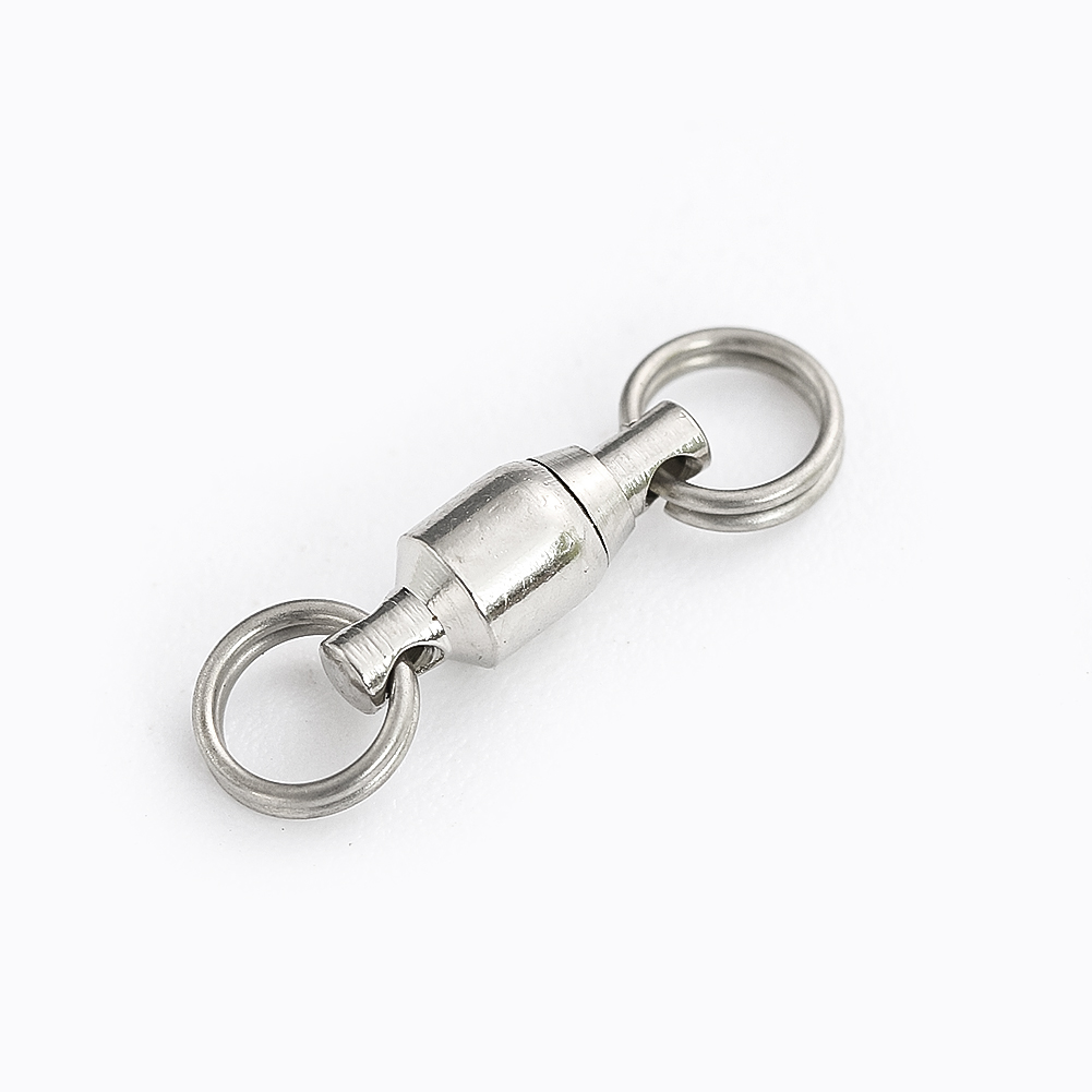 Description Picture 4 of item10PCS Stainless Steel Bearing Swivel Hooks Connector Rotating Lure Fishing Tackle Snap Split Ring DIY Wind Spinner Accessories