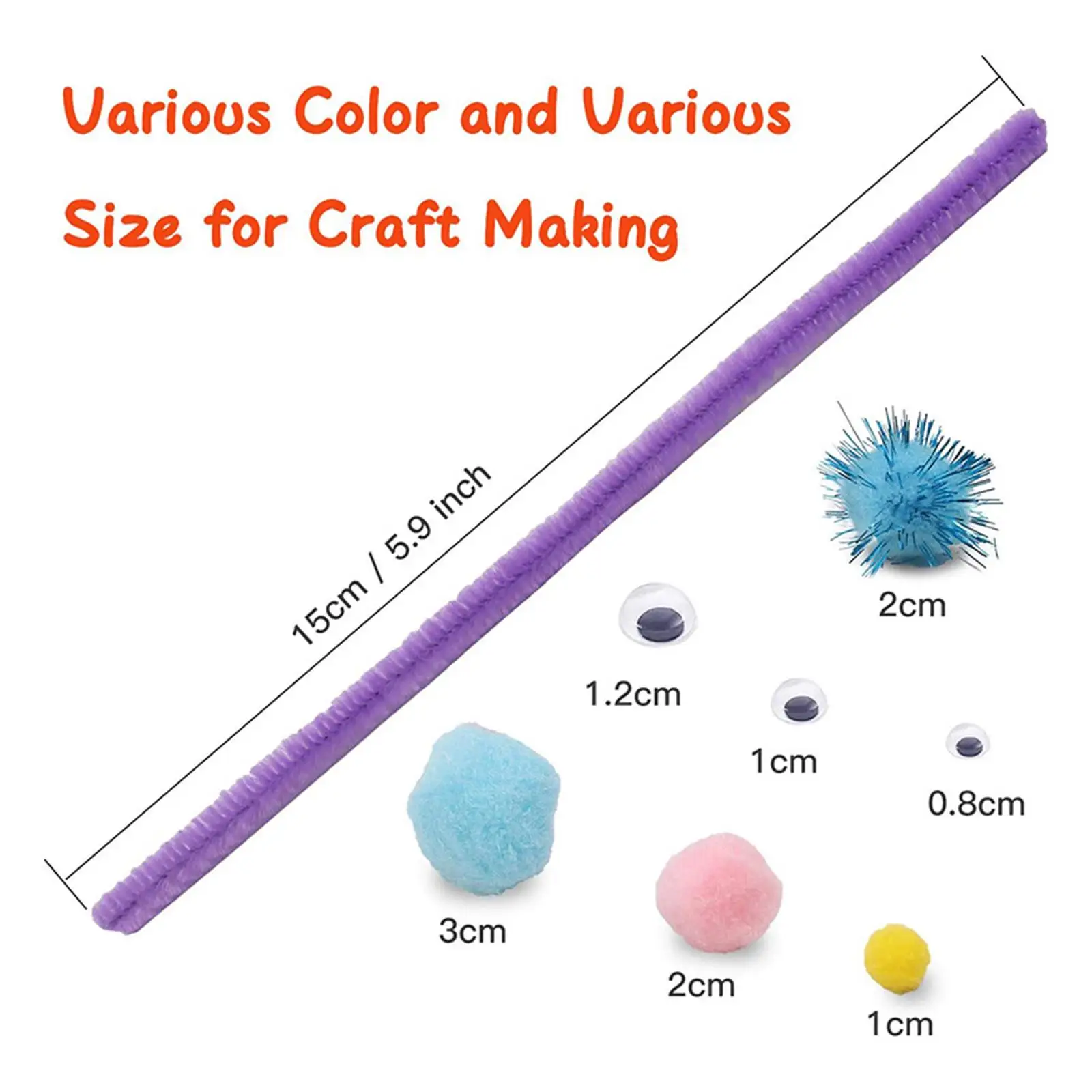 DIY Crafts Set Drill Paste Interactive Foam Glue Eyes for Kid Gifts