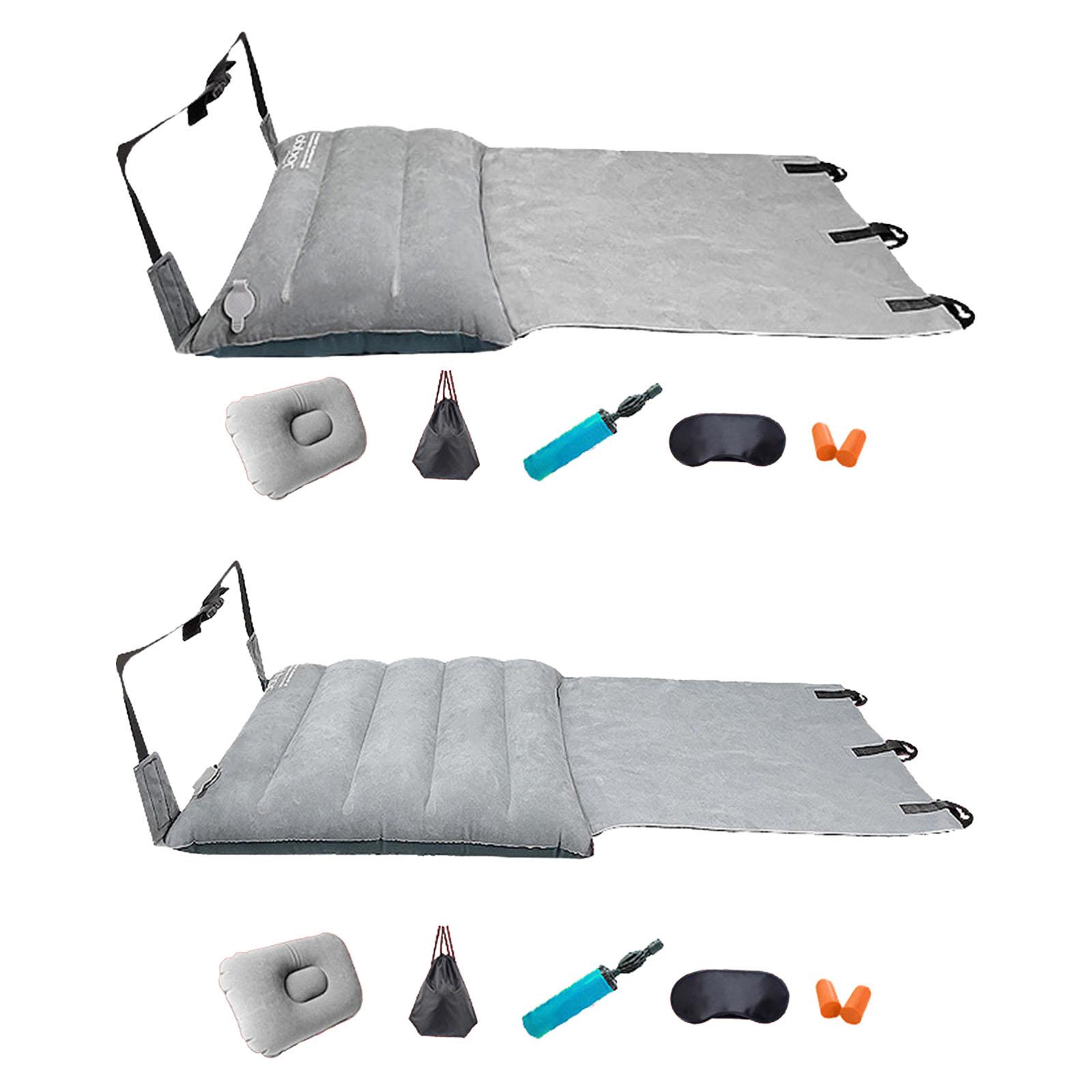 Description Picture 2 of itemKids Airplane Footrest Hammock Inflatable Lie Down on Plane Compact Trains 45 Degree Adjustable Elevate Legs Plane Seat Extender
