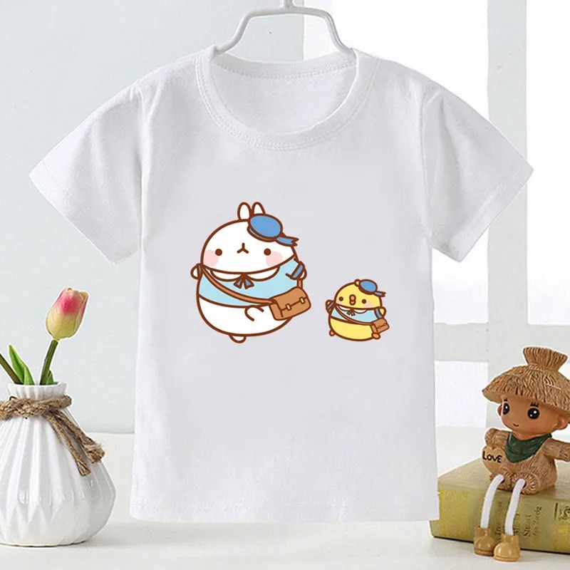 Title 15, Molang et Piupiu imprimé dessin animé T-shirt p...