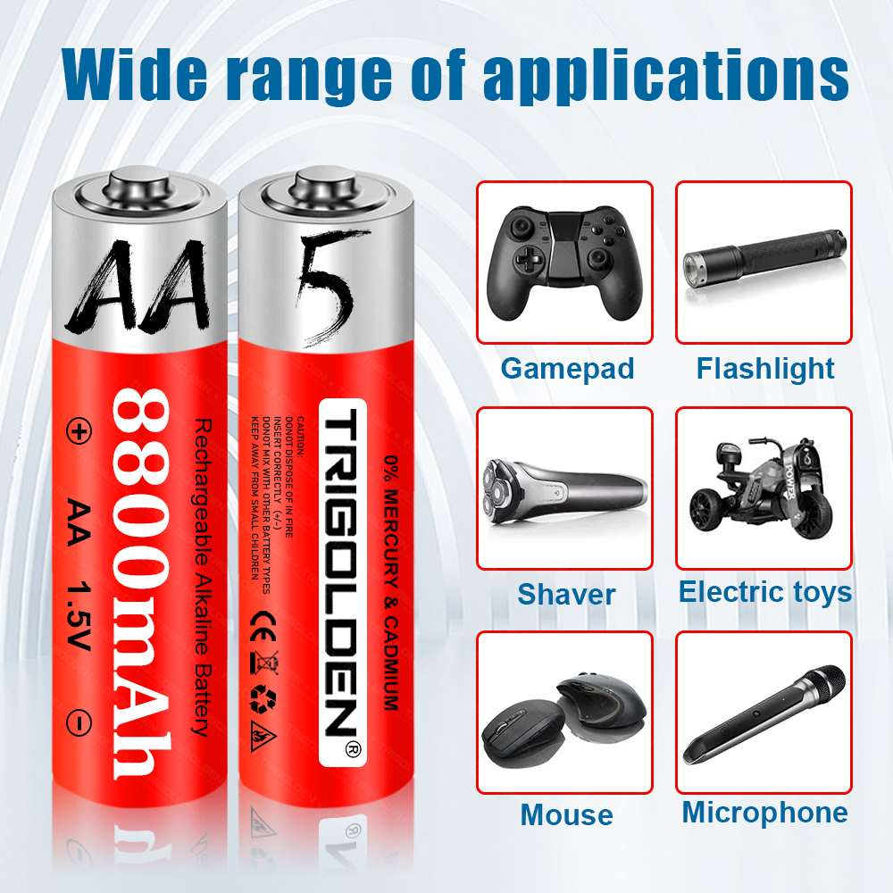 TRIGOLDEN оригинальный AA1.5V 8800mAh перезаряжаемый аккумулятор для  светодиодной игрушки Mp3 Камера Flash электробритва CD плеер беспроводная  мышь радио | AliExpress