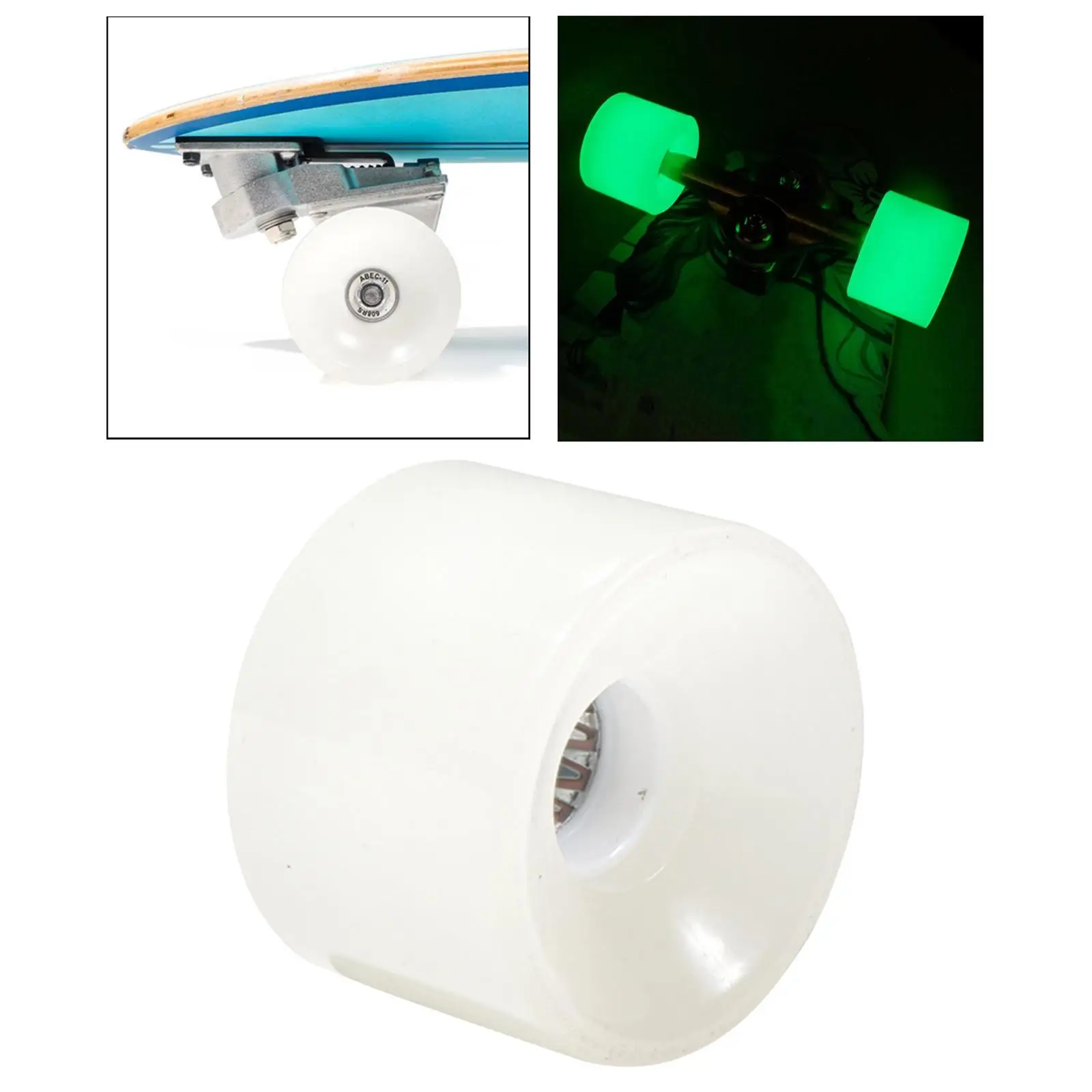 Skateboard Wheel 85A LED Light PU Maintenance Parts 608RS Bearing Replacement Skate Board Light up Roller for Skateboarding