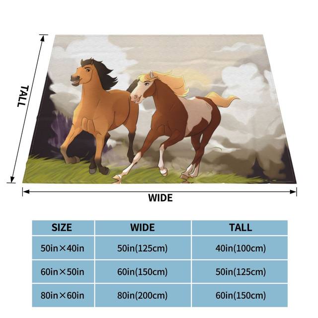 Gifts For Christmas Spirit Stallion Of The Cimarron Merchandise Horse  Cartoon Blanket Warm Anti-pilling Flannel Blanket Throw - AliExpress