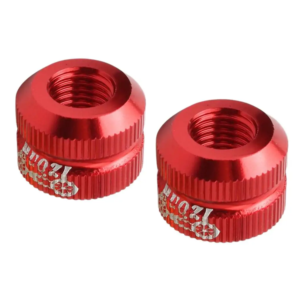6- Bike Vacuum Tire Law Mouth Nut  Tire Inner Tube Caps Red