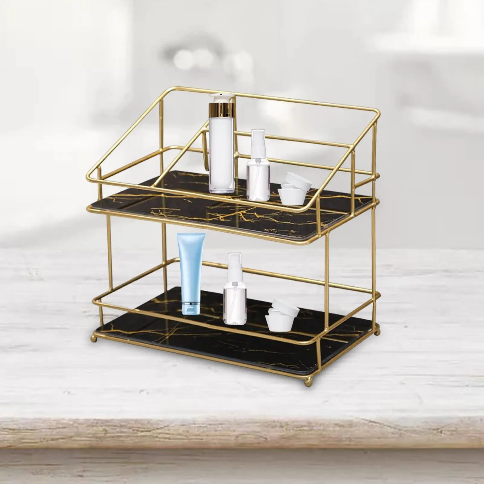 Bathroom Organizer Rack Coutertop Perfumes Cosmetic Dresser Toilet Desktop Shower Caddy Shelf Vanity Tray for Bathroom