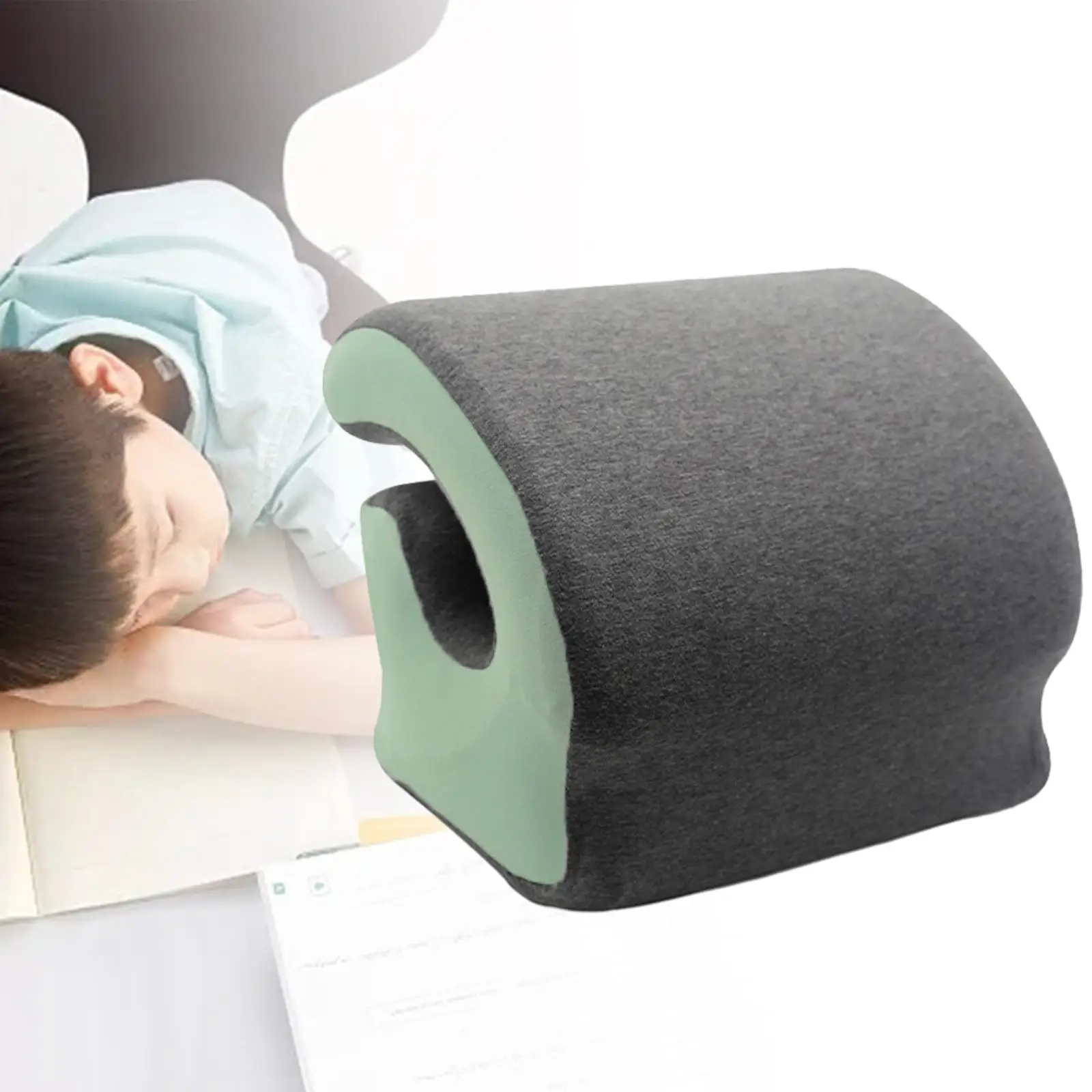 Desk Napping Pillow Removable Cover Sleeping Adults Comfortable Washable Portable Travel Pillow for Airplane School Car Train