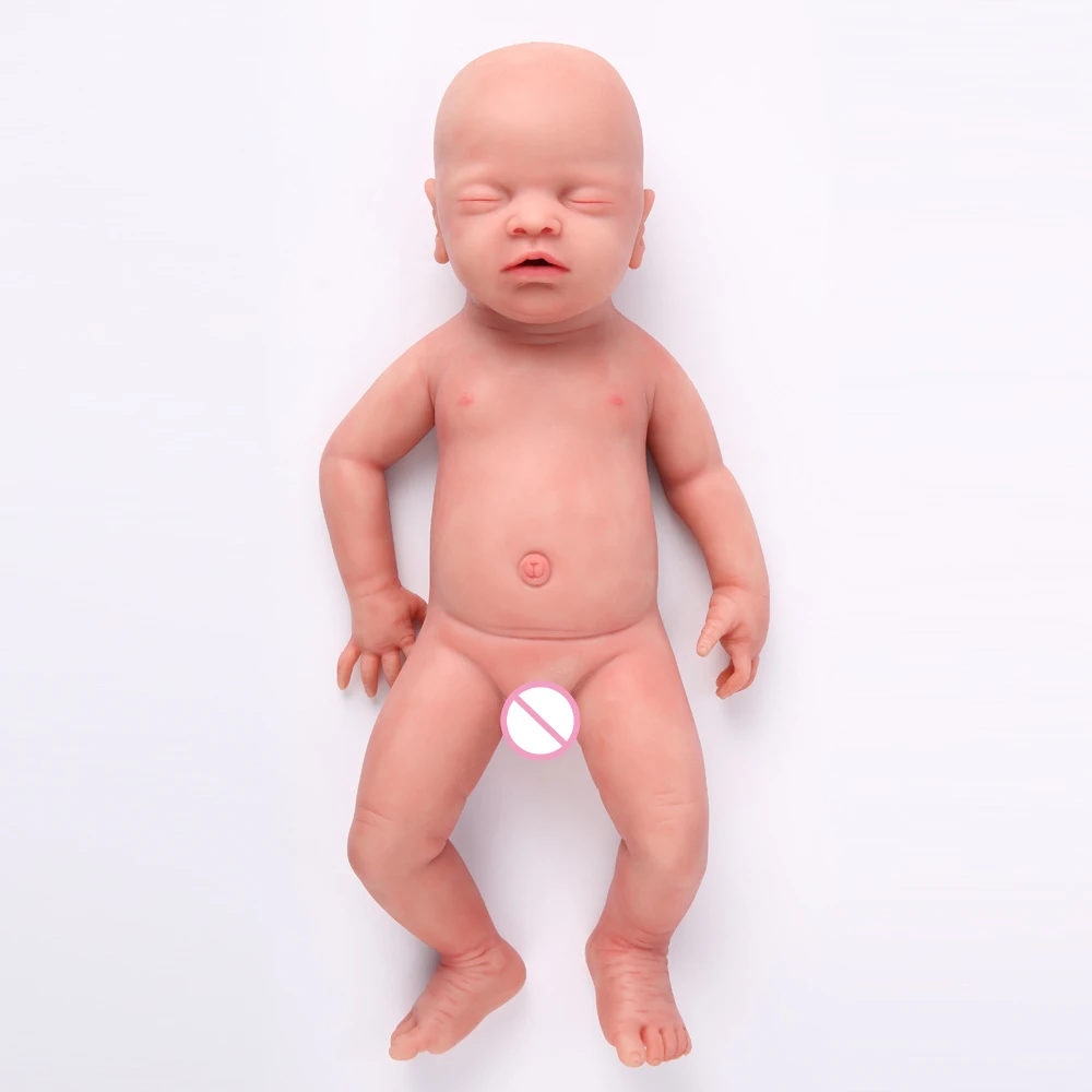20" Reborn Baby Puppen Ganzkörper Silikon Vinyl Doll Neugeborene Schlafen Junge 