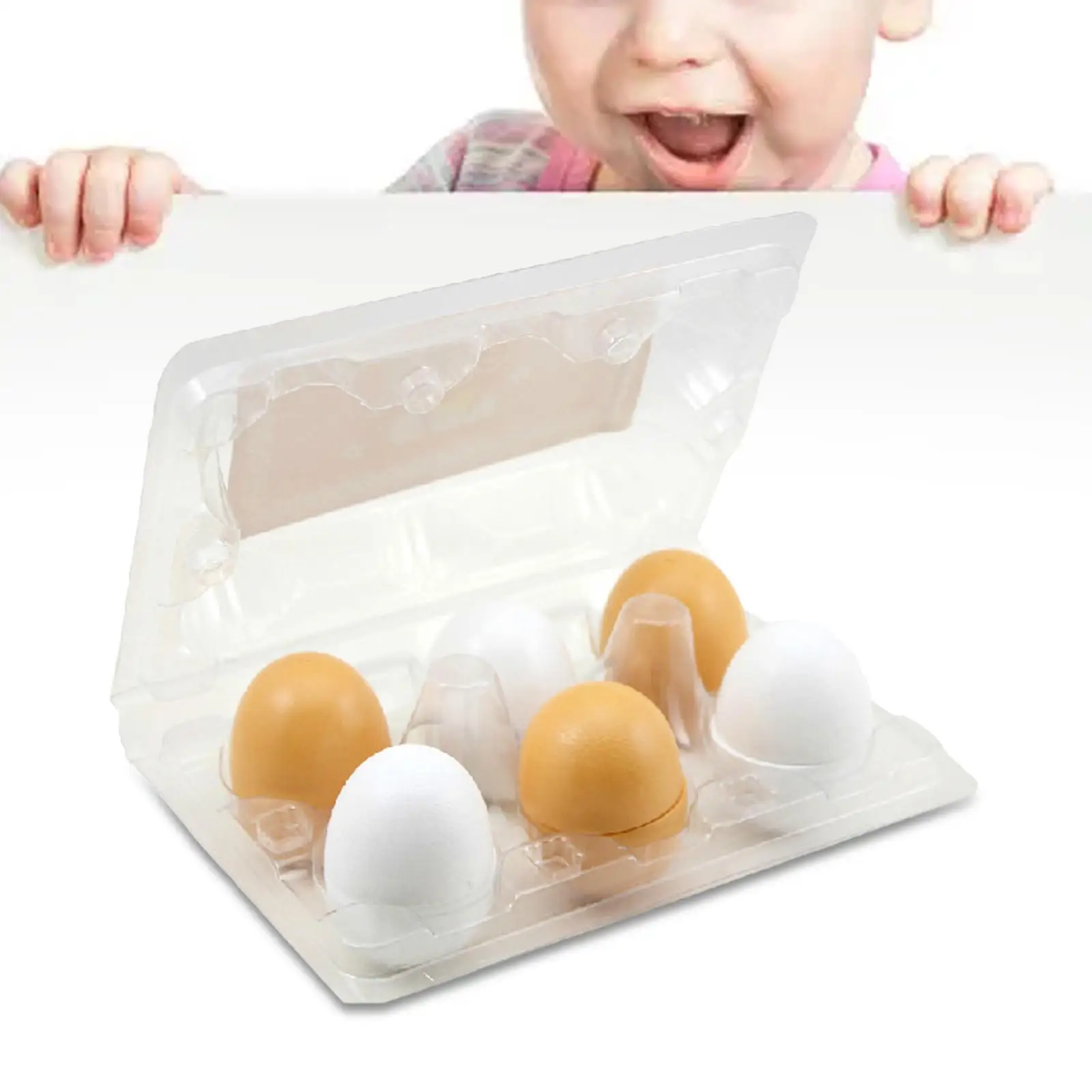 Simulation Wooden Eggs Toys Creative Home Decor Crafts Fake Eggs DIY Development Toy for Home Preschool Kitchen Children