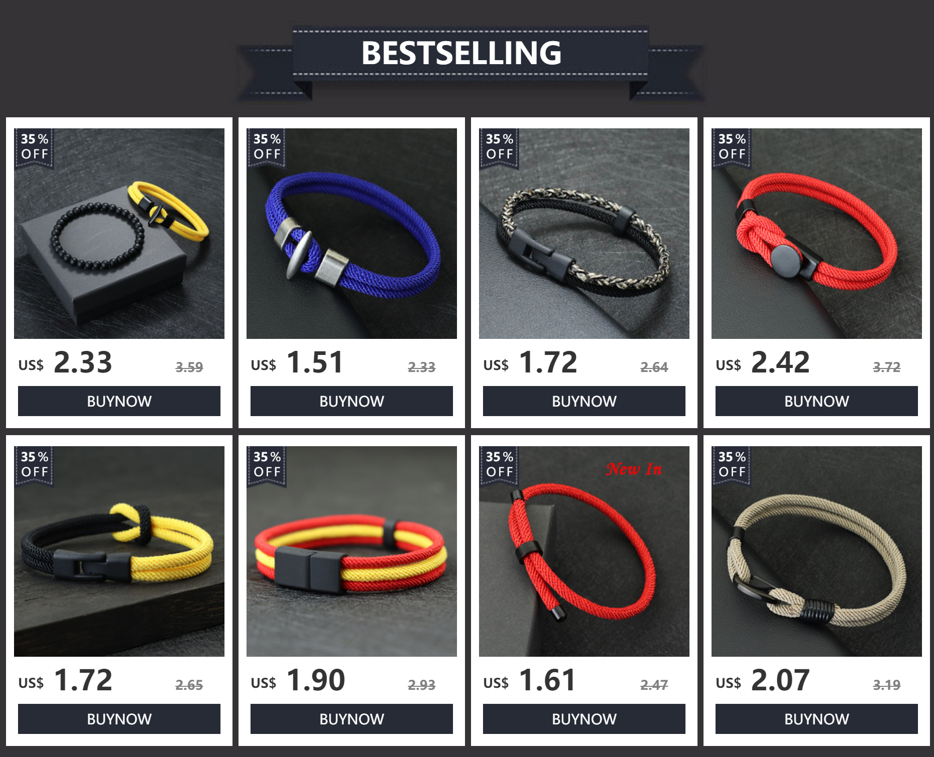 Noter neue Color block Cord Kette Armband Männer Edelstahl Magnet verschluss gelb blau Armband Ukraine Symbol erkek bileklik – Detail 1