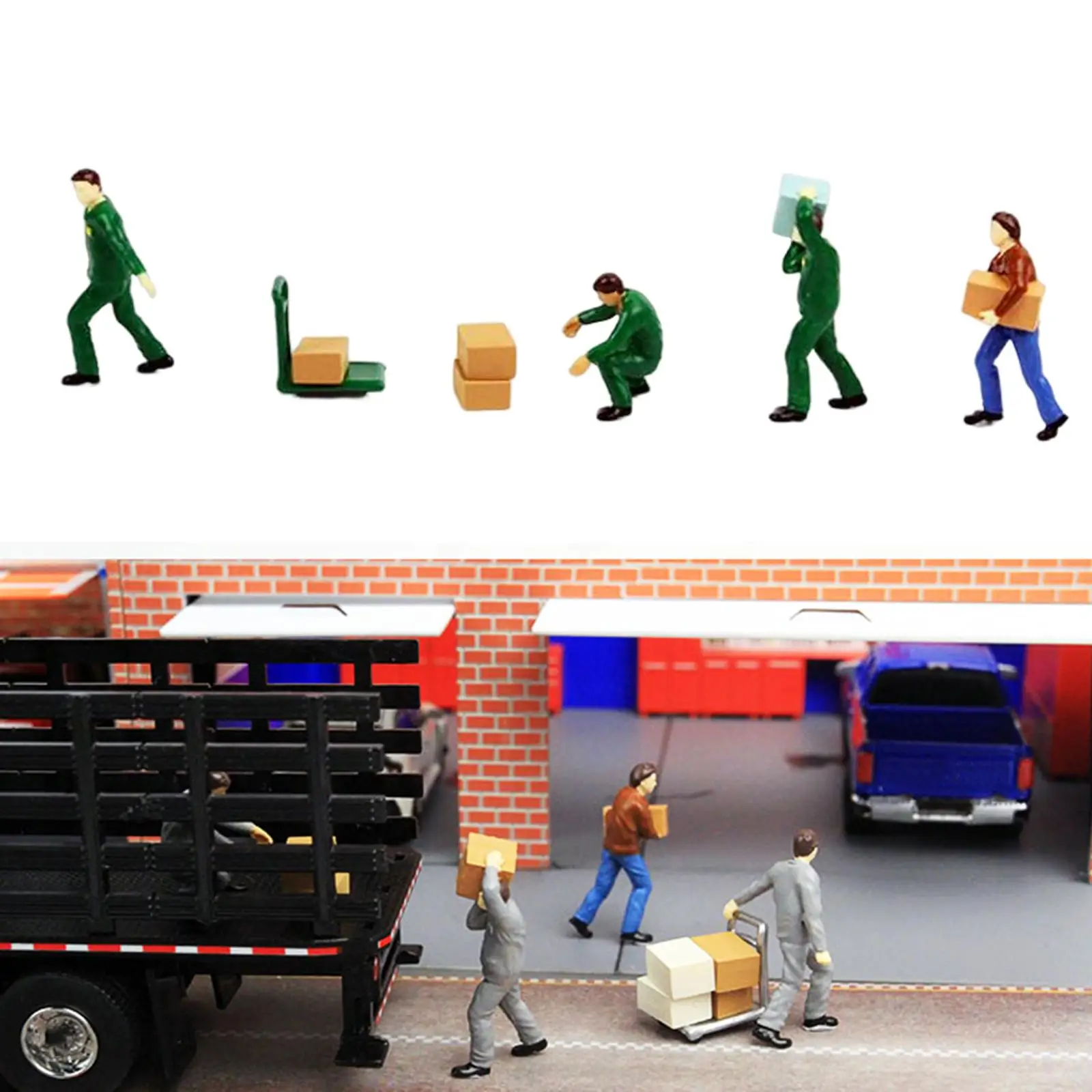 Mini People Figures Worker Figurines Assorted Poses for Park Street Family