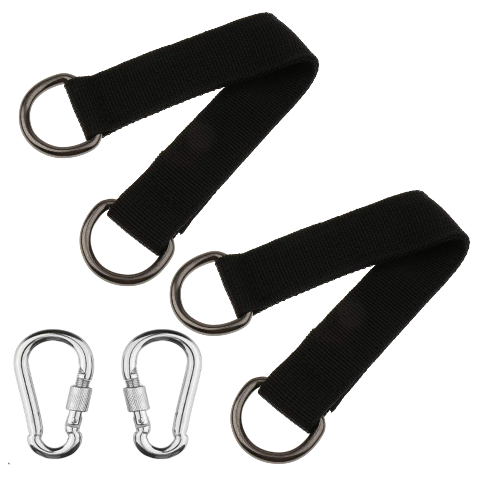 Title 7, 2pcs Heavy Duty Safety Black Hanging Swing Stra...