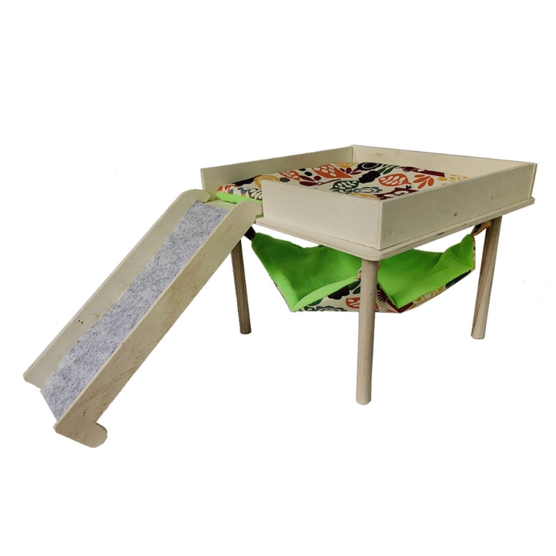 Title 1, Natural Wood Hamster Climbing Platform with Ham...