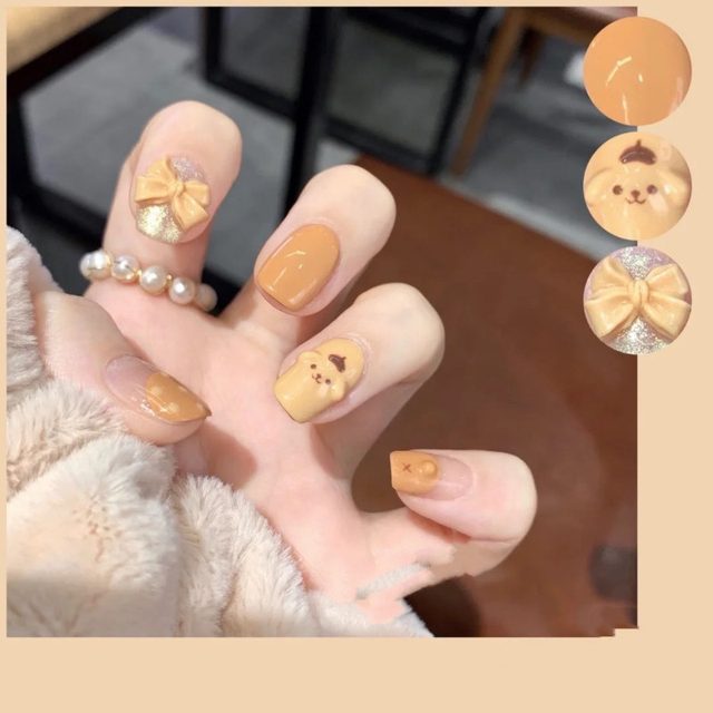 2023 Kawaii Short Wearable Fake Nail Patch Melody Cinnamoroll Kt Cat Girls  Fashion Anime Nails Stickers Sweet Ladies Full Cover - AliExpress