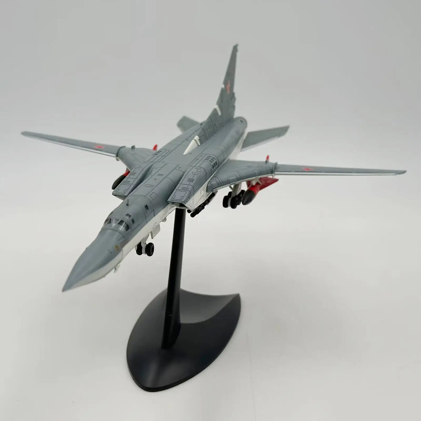 Simulation 1/144 Fighter Diecast Model Kids Adults Toy Ornament Retro Plane with Display Stand for Bedroom Office Shelf