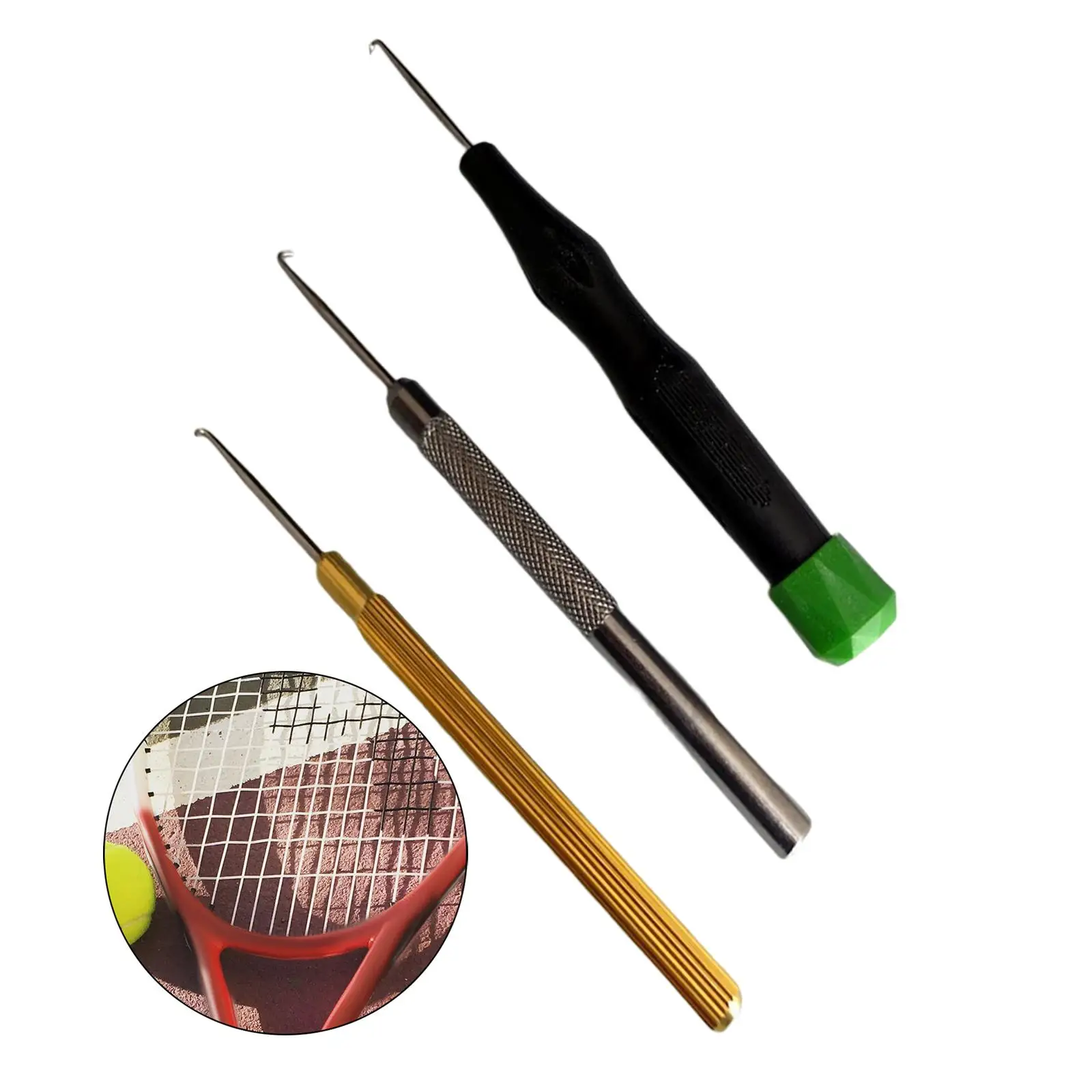 Stringing Tool Squash Racquet String Puller Threading Machine Hook Small String Guiding Tool for Tennis Badminton Squash Racquet