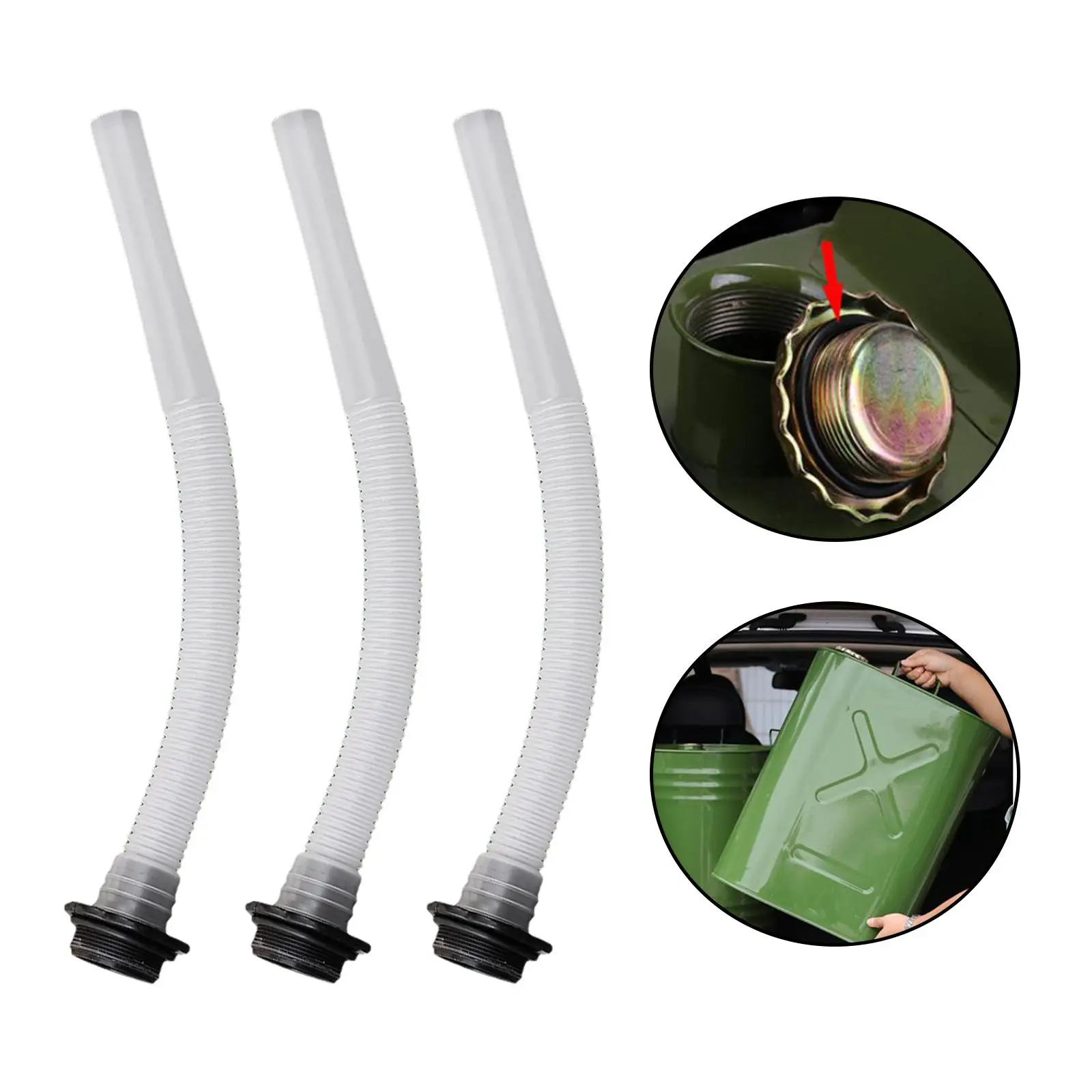 3Pcs 34cm Length Fuel Tank Pouring Nozzle Replacement Nozzles Canister Motorcycle Accessories Sealing Petrol Cans Flexible Tube