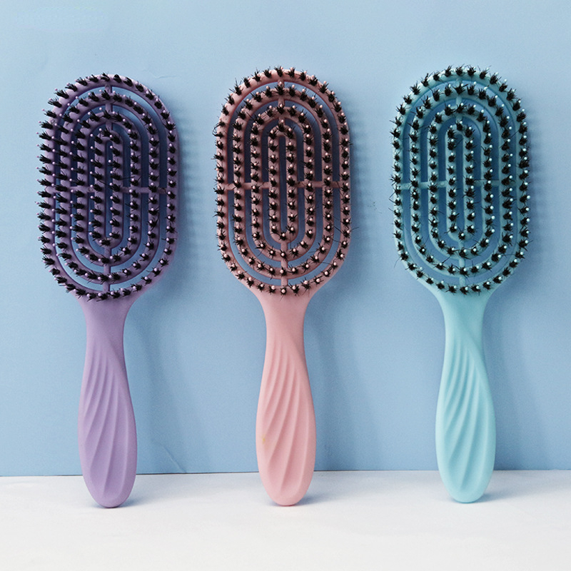 Best of Elliptical Hollowing Out Hair Scalp Massage Comb Hairbrush Wet Curly Detangle Hair Brush For Salon Hairdressing Styling Tools Reviews & Tips