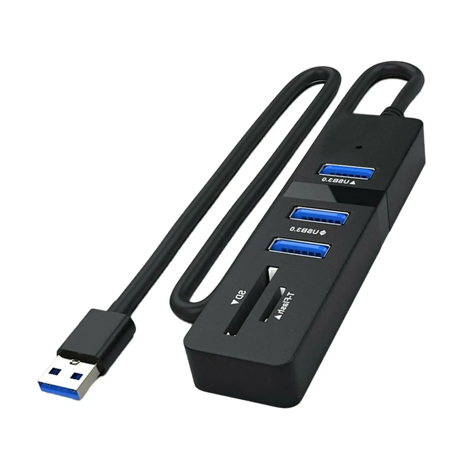 three ports USB 3.0 Hub Expansion Compact TF SD Card Slot Plug and easy to Set up Slim Adapter Data USB Hub for Laptop PC