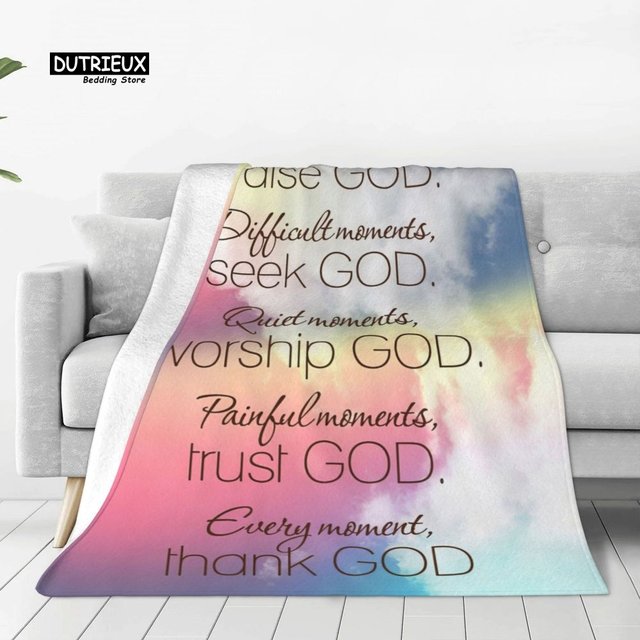 FILO ESTILO Christmas Religious Gifts for Women or Men, Bible Verse  Blanket, Gifts for Christian Women, Catholic Gifts for Elderly Women,  Faith, Spiritual, Prayer Gifts (Teal) 