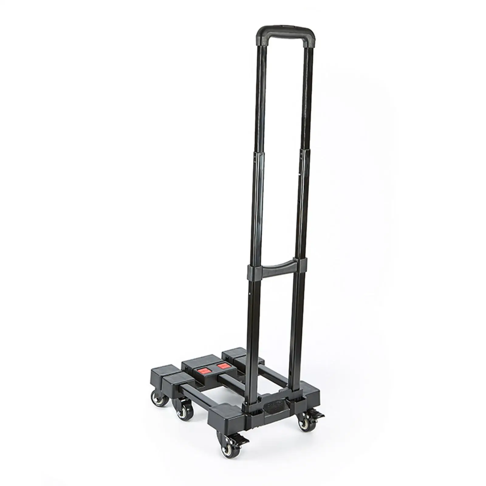 Folding Hand Truck with Adjustable Handle Moving Luggages Cart for Moving Shopping Office 100kg (220lb) Load Capacity