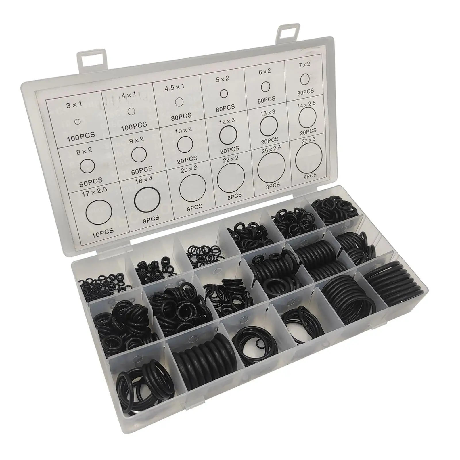 O Rings Assortment kit Black Sealing Gasket Washers for Auto Quick Repair Air or Gas Connections Plumbing Washer Seal