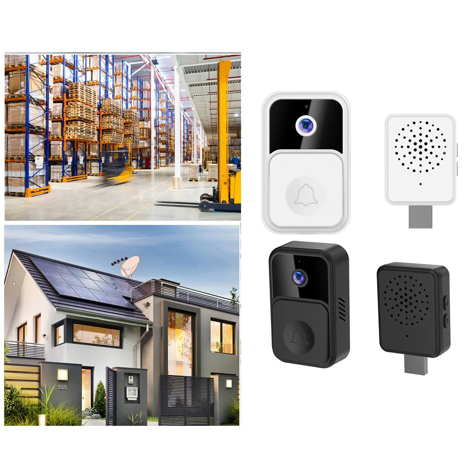 WiFi Video Doorbell Camera 90 Degree Weatherproof 5M Night Visual Photo Durable Digital Wireless for Monitor
