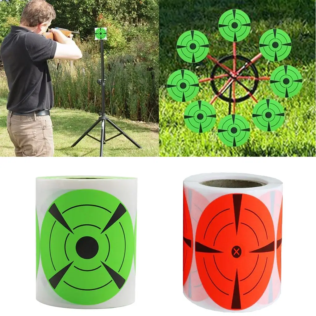 125Pcs Roll   Diameter 7.5 cm  Shooting Stickers Set for Outdoor and Indoor Sport Hunting Accessories