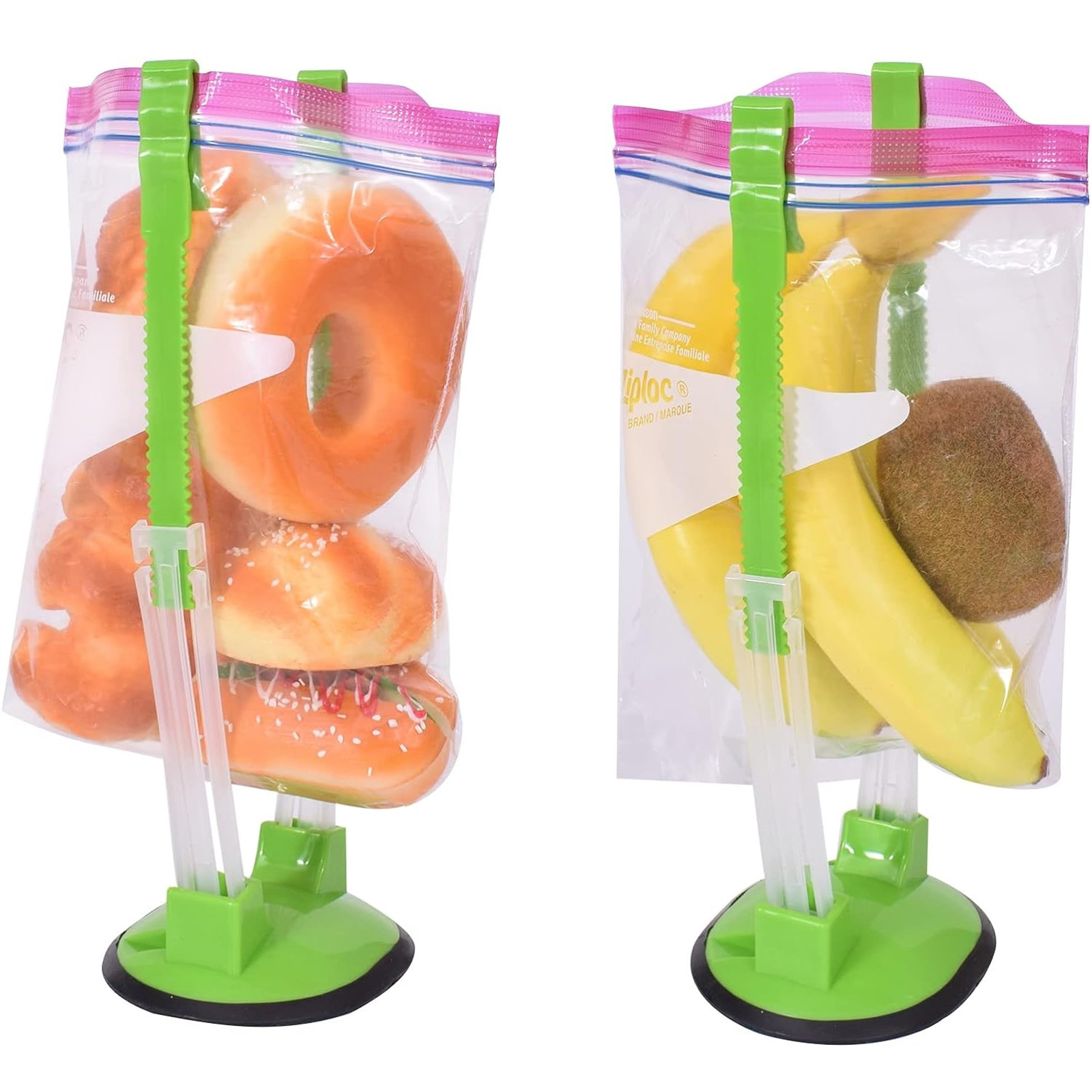 Description Picture 4 of item8Pcs Baggy Rack Food Storage Bags Clip for Food Prep Bag/Plastic Freezer Bag/Ziploc Bag Holder Stand
